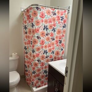 Floral shower curtain